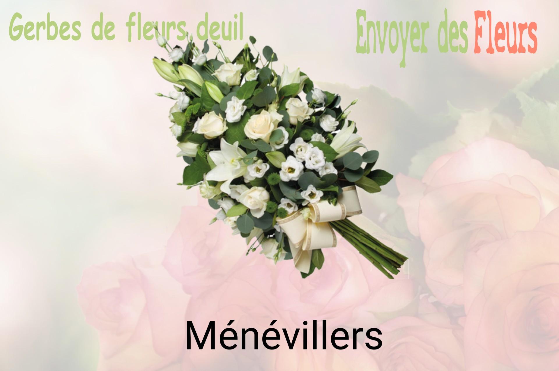 Gerbe de fleurs de deuil livrée à Ménévillers